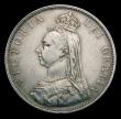 London Coins : A151 : Lot 2429 : Florin 1887 Davies 811B dies 4A, unlisted by ESC, a recent discovery, the obverse with a slightly sm...