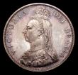 London Coins : A151 : Lot 2431 : Florin 1887 Jubilee Head Proof Davies dies 4A, unlisted by ESC, a recent discovery, the obverse with...