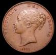 London Coins : A151 : Lot 2795 : Penny 1858 Small Date with WW on truncation Peck 1518 EF with some contact marks and some spots on B...