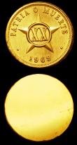 London Coins : A151 : Lot 858 : Cuba 20 Centavos 1969 Obverse and Reverse uniface trial pair, struck in gold, design as KM#35.1, 10....