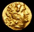 London Coins : A152 : Lot 1918 : Parthia Gold Stater Mithridates VI 120-63 BC Tomis Mint HA in front of Athena obv Diademed Head of A...