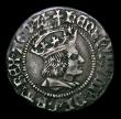 London Coins : A152 : Lot 2000 : Halfgroat Henry VIII, Canterbury Mint, Archbishop Warham, WA beside shield, S.2321 mintmark Cross fi...