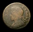London Coins : A152 : Lot 2070 : Farthing 1673 CAROLA error Peck 523 only Poor, slabbed and graded CGS 3, the variety very clear, the...