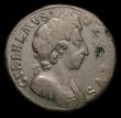 London Coins : A152 : Lot 2082 : Farthing 1698 Date in Exergue Fine with some large flan flaws, in a CGS Yellow Ticket holder 'F...