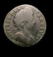London Coins : A152 : Lot 2083 : Farthing 1700 RRITANNIA error Peck 670 VG. The date mostly worn, last digit just visible confirming ...
