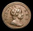 London Coins : A152 : Lot 2089 : Farthing 1717 Dump, Reverse B, with both the E and S of GEORGIVS double struck, CGS variety 05, EF s...