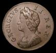 London Coins : A152 : Lot 2103 : Farthing 1731 Fatter ribbons, CGS Variety 04, GEF/EF toned, slabbed and graded CGS 70, Ex-Goldberg A...