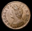 London Coins : A152 : Lot 2104 : Farthing 1731 Longer Thinner ribbons, CGS Variety 02, EF slabbed and graded CGS 65, Ex-P.Redford Jul...