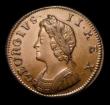 London Coins : A152 : Lot 2109 : Farthing 1733 3 over a blundered figure. Both 3's in the date overstruck with the understrike h...