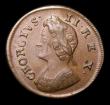London Coins : A152 : Lot 2111 : Farthing 1735 3 over inverted 2 CGS Variety 03 EF with some light handling marks, slabbed and graded...