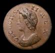 London Coins : A152 : Lot 2113 : Farthing 1735 Wider spaced date to the right of the exergue, CGS Variety 07, EF, slabbed and graded ...