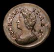 London Coins : A152 : Lot 2115 : Farthing 1736 struck on a large 24mm diameter flan CGS Variety 04 A/UNC with traces of lustre, on be...