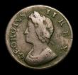 London Coins : A152 : Lot 2120 : Farthing 1739 9 over 5 Peck 868, an extremely rare variety, Fine with some verdigris, slabbed CGS Ve...