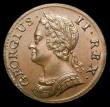 London Coins : A152 : Lot 2124 : Farthing 1744 Peck 886 UNC toned, slabbed and graded CGS 78
