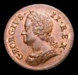 London Coins : A152 : Lot 2128 : Farthing 1749 Peck 889 UNC and nicely toned with a trace of lustre, slabbed and graded CGS 80, Ex-Cr...