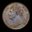London Coins : A152 : Lot 2154 : Farthing 1822 Obverse 2. U in GEORGIUS has no top left serif. BRITANNIAR unbarred A's and no le...
