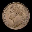 London Coins : A152 : Lot 2155 : Farthing 1823 Roman 1 Peck 1413 EF toned, slabbed and graded CGS 65, Ex-Croydon Coin Auction 224, Ja...