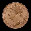 London Coins : A152 : Lot 2156 : Farthing 1823 T in BRITANNIAR has no lower serif, CGS Variety 04, UNC toned, slabbed and graded CGS ...