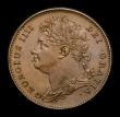 London Coins : A152 : Lot 2158 : Farthing 1825 Obverse 1 Last R of BRITANNIAR over another rotated R, CGS Variety 14, Toned UNC, slab...