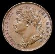 London Coins : A152 : Lot 2163 : Farthing 1825 Obverse 2, 5 with no upright stroke, CGS Variety 19, A/UNC, slabbed and graded CGS 75