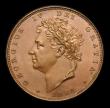 London Coins : A152 : Lot 2167 : Farthing 1826 Second Issue Bronzed Proof Peck 1440, UNC with a small spot on the reverse, slabbed an...