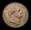 London Coins : A152 : Lot 2181 : Farthing 1835 Reverse B Raised Line on Saltire, die axis inverted, CGS Variety 04 A/UNC with some co...