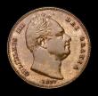 London Coins : A152 : Lot 2182 : Farthing 1837 7 over 1 with 183 in date doubled, CGS variety 04, A/UNC and lustrous with some small ...