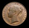 London Coins : A152 : Lot 2186 : Farthing 1839 2-pronged Trident with FID.DEF. legend CGS Variety 09 UNC with traces of lustre, slabb...