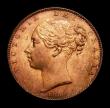 London Coins : A152 : Lot 2189 : Farthing 1839 FID:DEF. legend with unbarred A's in GRATIA, CGS Variety 10 UNC and lustrous with...