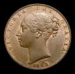 London Coins : A152 : Lot 2198 : Farthing 1843 Peck 1563 A/UNC with a trace of lustre, slabbed and graded CGS 75