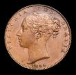 London Coins : A152 : Lot 2204 : Farthing 1844 Reverse A (flaw by Britannia's right arm), 9 teeth date spacing, Low 44 in date, ...