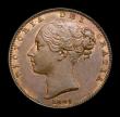 London Coins : A152 : Lot 2210 : Farthing 1845 the date size slightly larger than the commoner 'small date' type Reverse B....