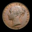 London Coins : A152 : Lot 2217 : Farthing 1848 Reverse C. Shows characteristics of Reverse B coupled with the die flaw by Britannia&#...