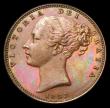London Coins : A152 : Lot 2232 : Farthing 1853 WW Incuse Copper Proof Peck 1579 UNC with a trace of lustre, slabbed and graded CGS 85...