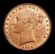 London Coins : A152 : Lot 2245 : Farthing 1857 Unbarred A's in BRITANNIAR CGS Variety 05, UNC with some lustre, slabbed and grad...