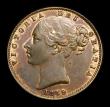 London Coins : A152 : Lot 2250 : Farthing 1859 Broken Shamrock Stem, CGS Variety 05, GEF with traces of lustre, slabbed and graded CG...