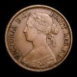 London Coins : A152 : Lot 2256 : Farthing 1860 Toothed Border/Beaded Border mule, Freeman 498 dies 2+A, EF, slabbed and graded CGS 60...