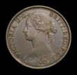 London Coins : A152 : Lot 2260 : Farthing 1863 Freeman 509 dies 3+B GEF/EF and nicely toned, slabbed and graded CGS 65
