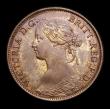 London Coins : A152 : Lot 2261 : Farthing 1863 Variety with dot below lighthouse, CGS Variety 02 slabbed and graded CGS 75
