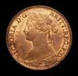London Coins : A152 : Lot 2270 : Farthing 1867 186 doubled, with low 7 in date, CGS Variety 02UNC and choice with around 50% lustre, ...
