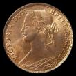 London Coins : A152 : Lot 2276 : Farthing 1873 High 3 in date CGS Variety 01, Choice UNC with around 70% lustre, slabbed and graded C...