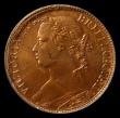 London Coins : A152 : Lot 2280 : Farthing 1875H 4 Berries, Small Date Bronze Proof, Freeman 533 dies 5+C  UNC toned, slabbed and grad...