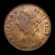 London Coins : A152 : Lot 2286 : Farthing 1880 3 Berries, Open 8 CGS Variety 04, GEF with traces of lustre, slabbed and graded CGS 65...