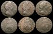 London Coins : A152 : Lot 2333 : Farthings, varieties (5) 1695 struck on a heavy flan of 6.2 grammes, CGS Variety 06, VG, slabbed and...