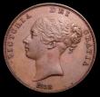 London Coins : A152 : Lot 2352 : Penny 1858 8 over 2, this variety previously thought to be 8 over 3 with die cracks showing thinly t...