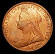 London Coins : A152 : Lot 2458 : Penny 1895 P of PENNY 2mm from trident Freeman 140 dies 1+A Bronze Proof, UNC the reverse with some ...