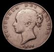 London Coins : A152 : Lot 2895 : Halfcrown 1848 8 over a 7 with strong evidence of a diagonal down stroke in the lower loop of the 8,...