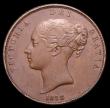 London Coins : A152 : Lot 3137 : Penny 1858 DEF with F struck over a B, an unusual restrike, NVF/GF with an edge bruise, unlisted by ...