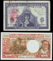 London Coins : A152 : Lot 439 : New Hebrides (2) 1000 francs issued 1975 series L.1 14357, signature 2 Panouillot/de Lattre, Pick20b...