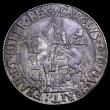 London Coins : A152 : Lot 635 : Electrotype Crown Charles I 1644 Oxford Mint Rawlin's with the king riding over the city view, ...